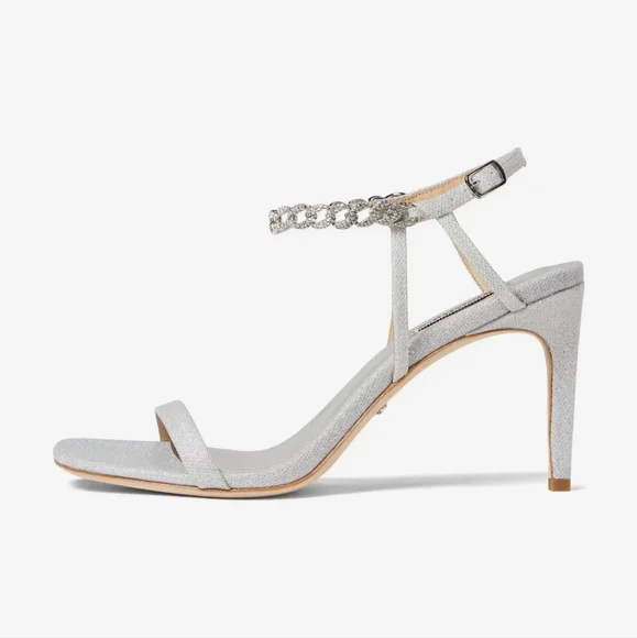 Badgley Mischka Kai Silver High Heels New In Box - Picture 5 of 17